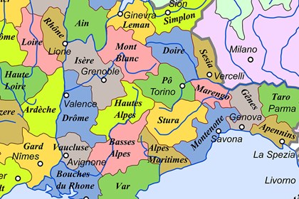 Cover Map_administrative_First_French_Empire_1812-it Quando il Piemonte faceva parte della Francia Napoleonica (1798 - 1814)