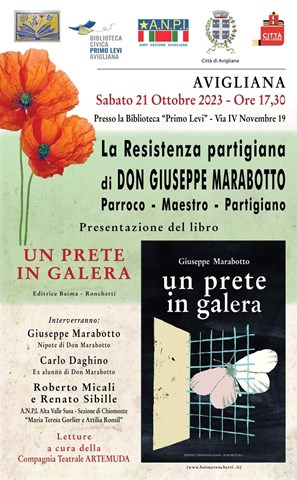 Avigliana: presentazione del libro “Un prete in galera” alla Biblioteca civica Primo Levi. Sabato 21 ottobre alle 17,30 a cura dell’Anpi 