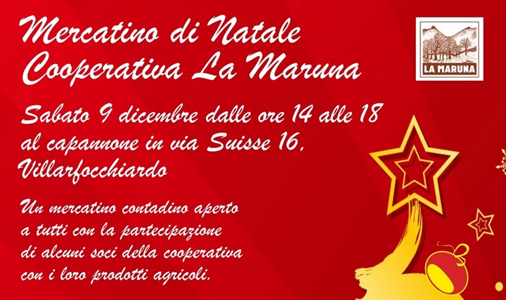 Mercatino di Natale della coperativa La Maruna