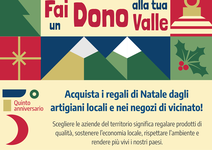 "Fai un dono alla tua Valle": le proposte dei negozi e degli artigiani per il Natale 2024