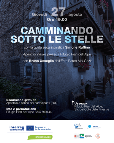 Camminando sotto le stelle a Usseaux