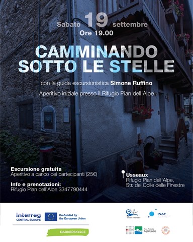 Camminando sotto le stelle a Usseaux