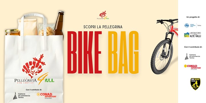 Presentazione della Pellegrina Bike Bag al Conad di Avigliana