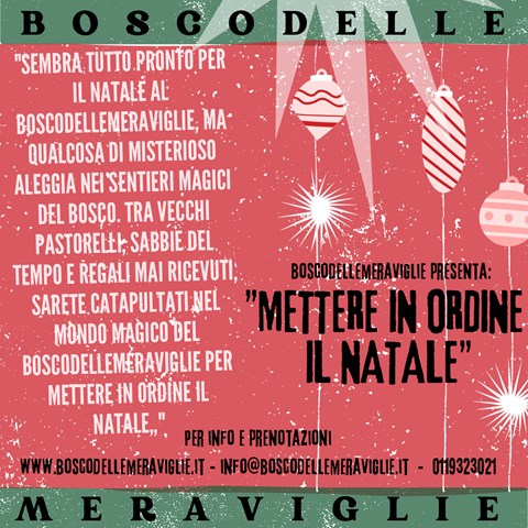 Le avventure del Boscodellemeraviglie: "METTERE IN ORDINE IL NATALE"