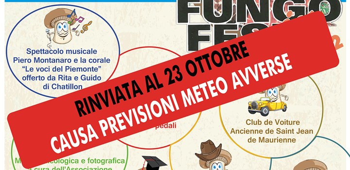 "Fungo in Festa" a Giaveno sarà domenica 23 ottobre