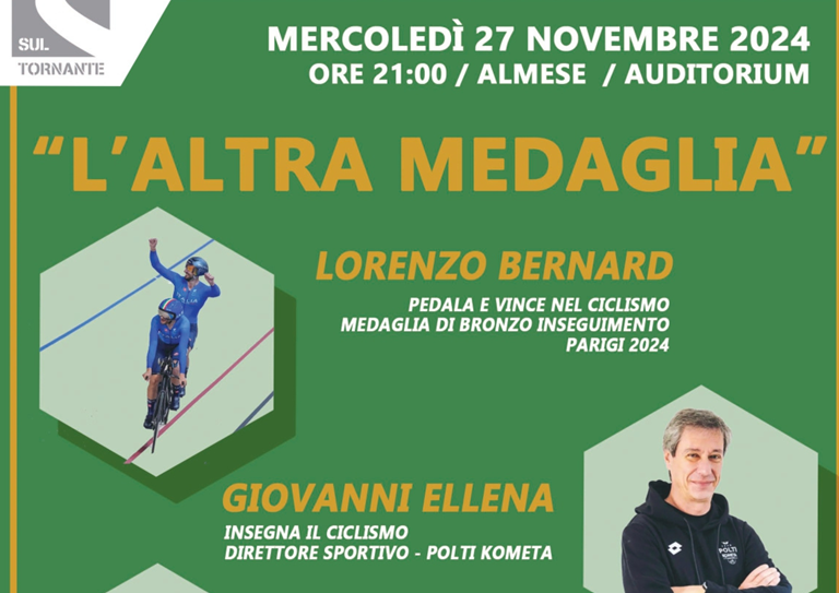 L'altra medaglia - sarata ciclismo con Lorenzo Bernard - 27 novembre -Almese