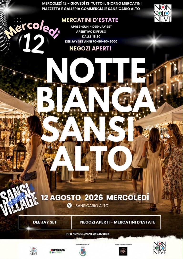 Notte bianca a Sansicario Alto 2026