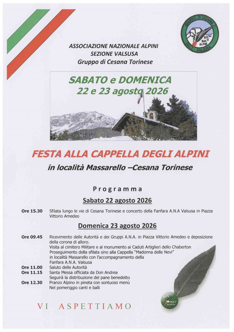 Festa degli Alpini a Cesana Torinese