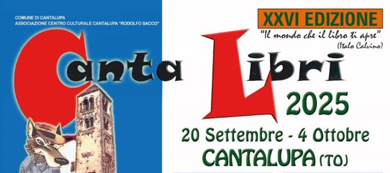 cantalibri 2025 Canta-libri: a Cantalupa dal 20 settembre al 4 ottobre 2025