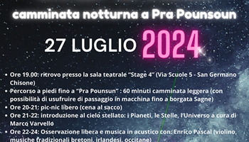 Camminata Notturna "Sotto le Stelle" a Pra Pounsoun 2024