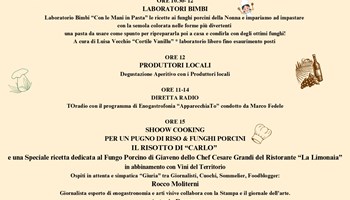 Giaveno, Fungo in Festa domenica 22 ottobre. 42 ª edizione per la fiera dedicata ai boleti, con il ritorno del Palafungo 