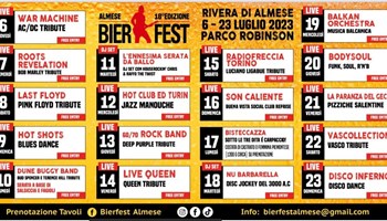 BierFest, birra e concerti ad Almese dal 6 al 23 luglio 