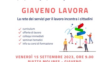 GIAVENO LAVORA: incontro tra domanda e offerta con il Centro per l’Impiego 