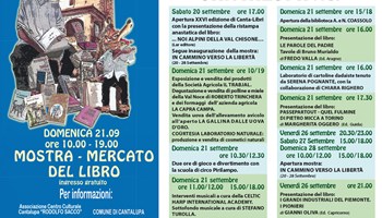 Canta-libri: a Cantalupa dal 20 settembre al 4 ottobre 2025