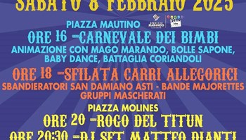 SABATO 8 FEBBRAIO 73ª EDIZIONE DEL CARNEVALE GIAVENESE