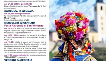 22 e 26 gennaio, a Giaglione gli spadonari danzano per San Vincenzo