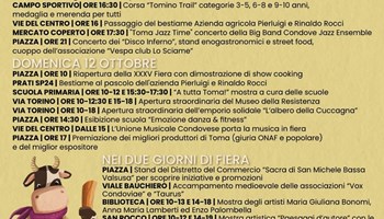 FIERA DELLA TOMA, A CONDOVE DUE GIORNI DEDICATI AL FORMAGGIO DELLE MONTAGNE