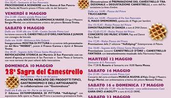 Vaie, la Sagra del Canestrello 2026 è domenica 10 Maggio