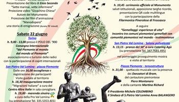 Il monumento ai "Piemontesi nel mondo" di San Pietro Val Lemina compie 50 anni