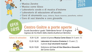 Il Centro Goitre celebra 40 anni di passione per la musica e apre l’anno con i suoi Open Days